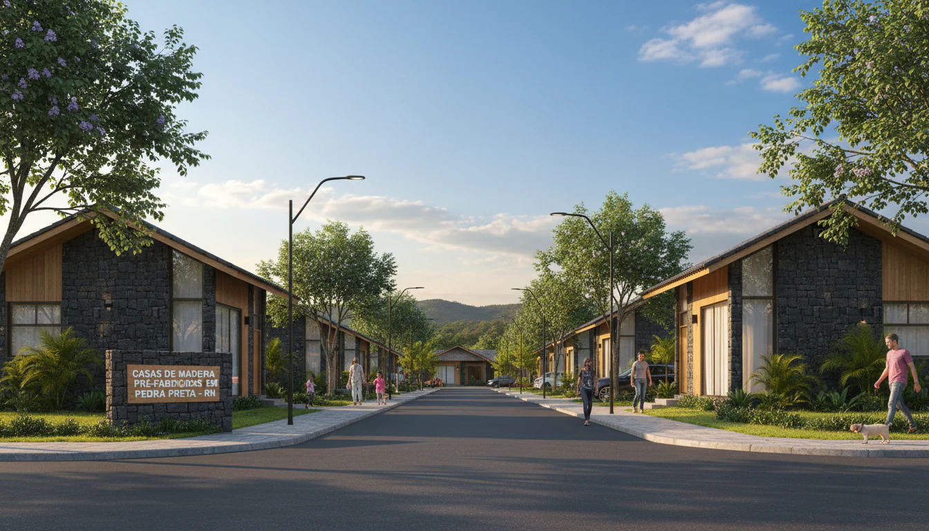 Casas de Madeira Pré-Fabricadas em Pedra Preta – RN