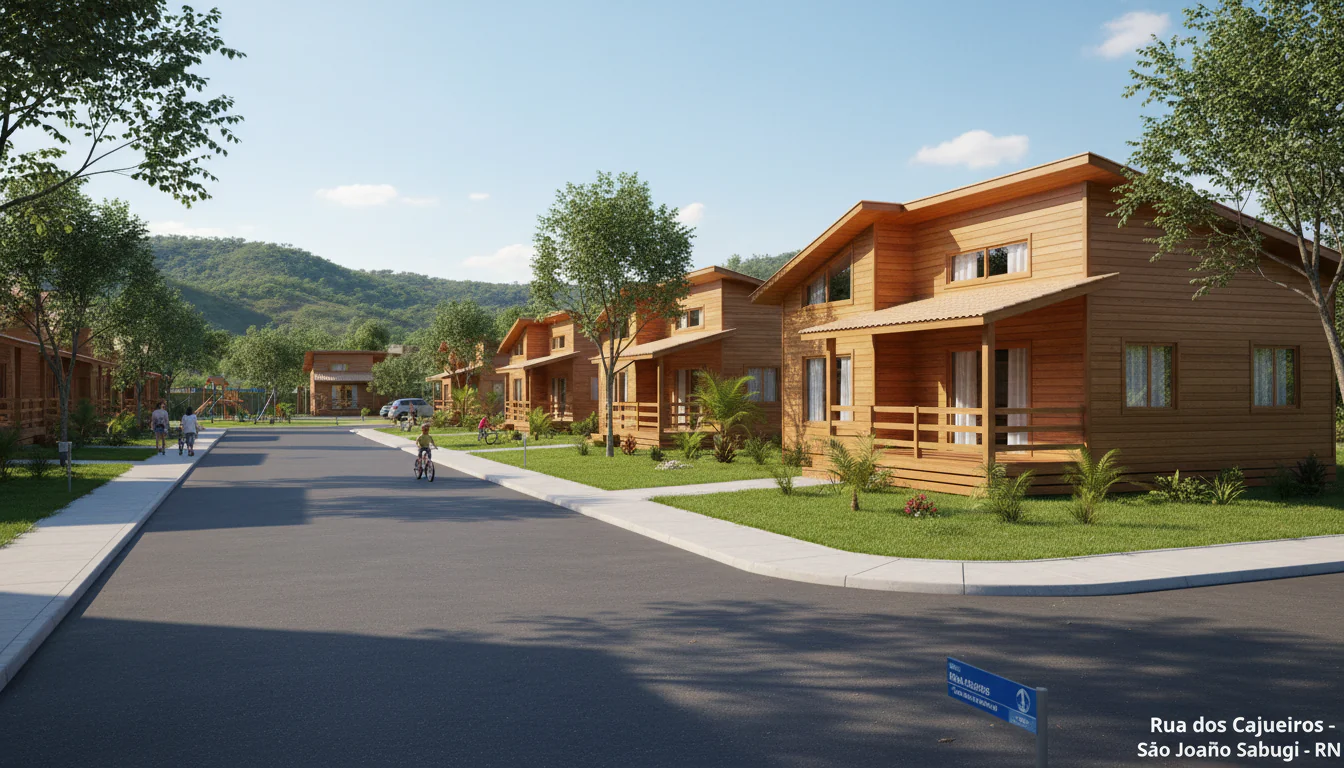 Casas de Madeira Pré-Fabricadas em São João do Sabugi – RN