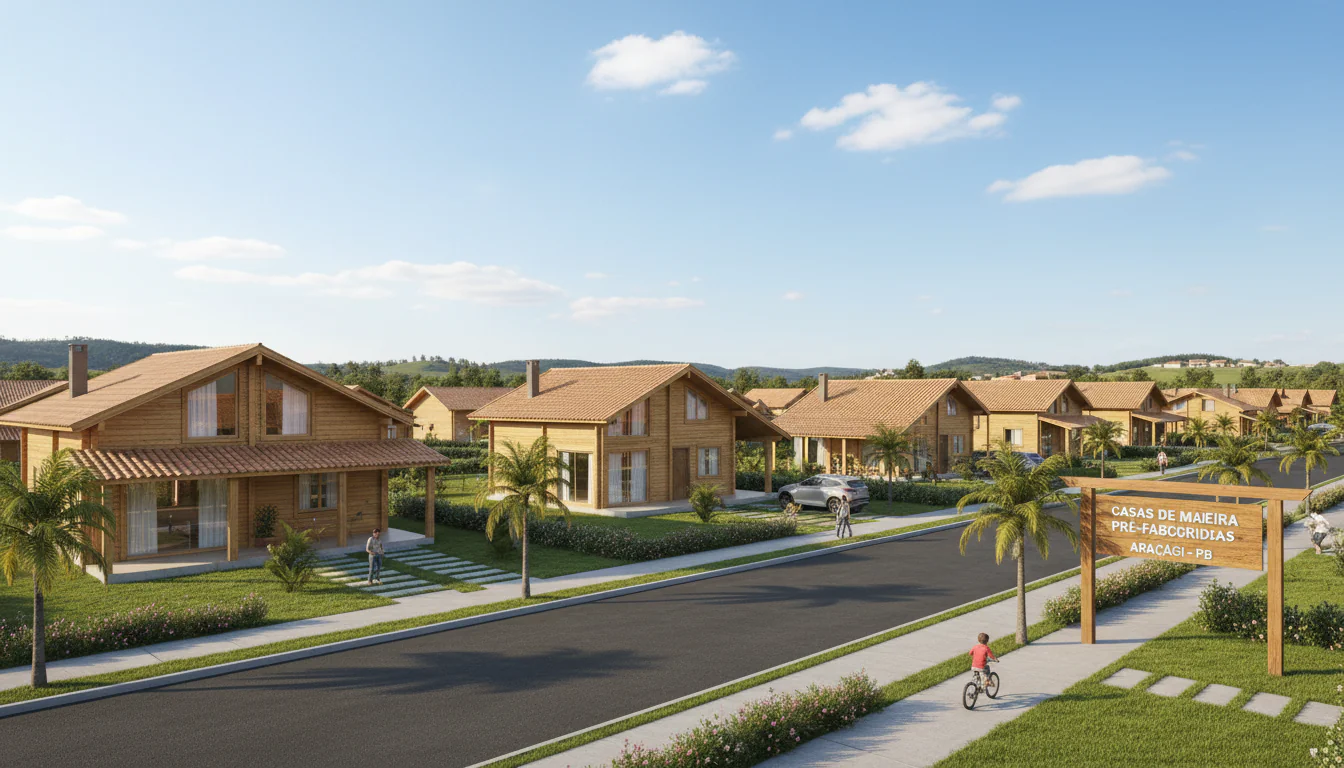 Casas de Madeira Pré-Fabricadas em Araçagi – PB Casas de Madeira Pré-Fabricadas em Araçagi – PB