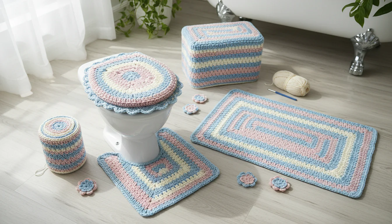 Jogo de banheiro de crochê: modelos para fazer