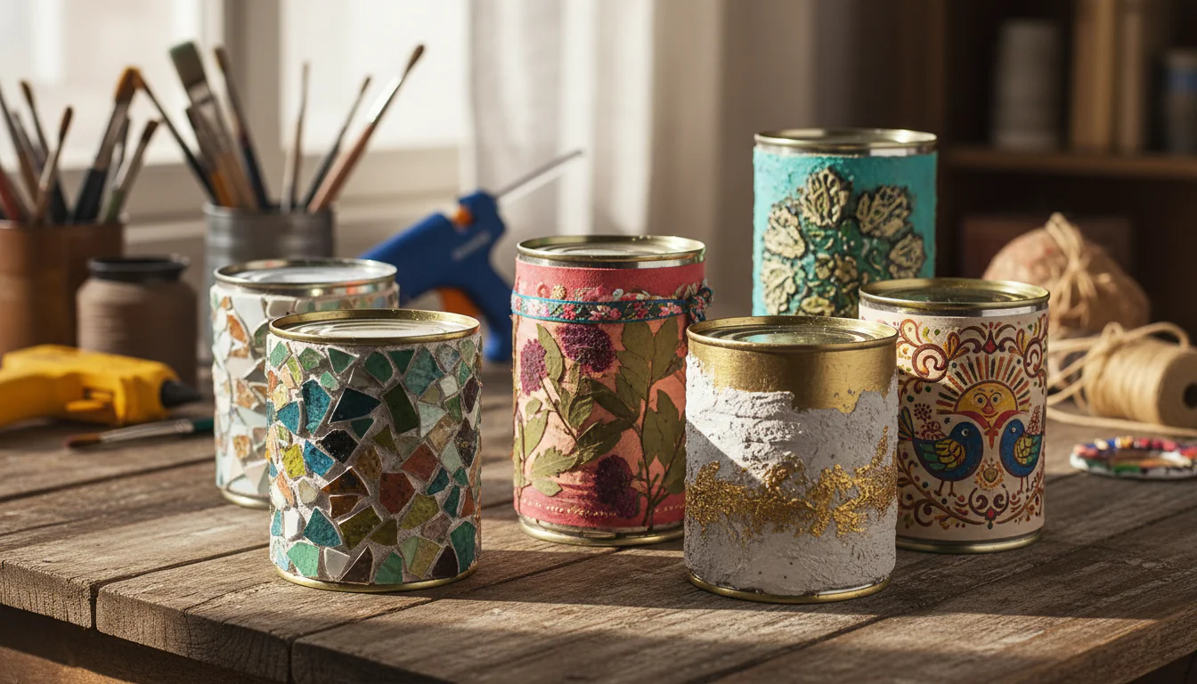 Latas decoradas: fotos