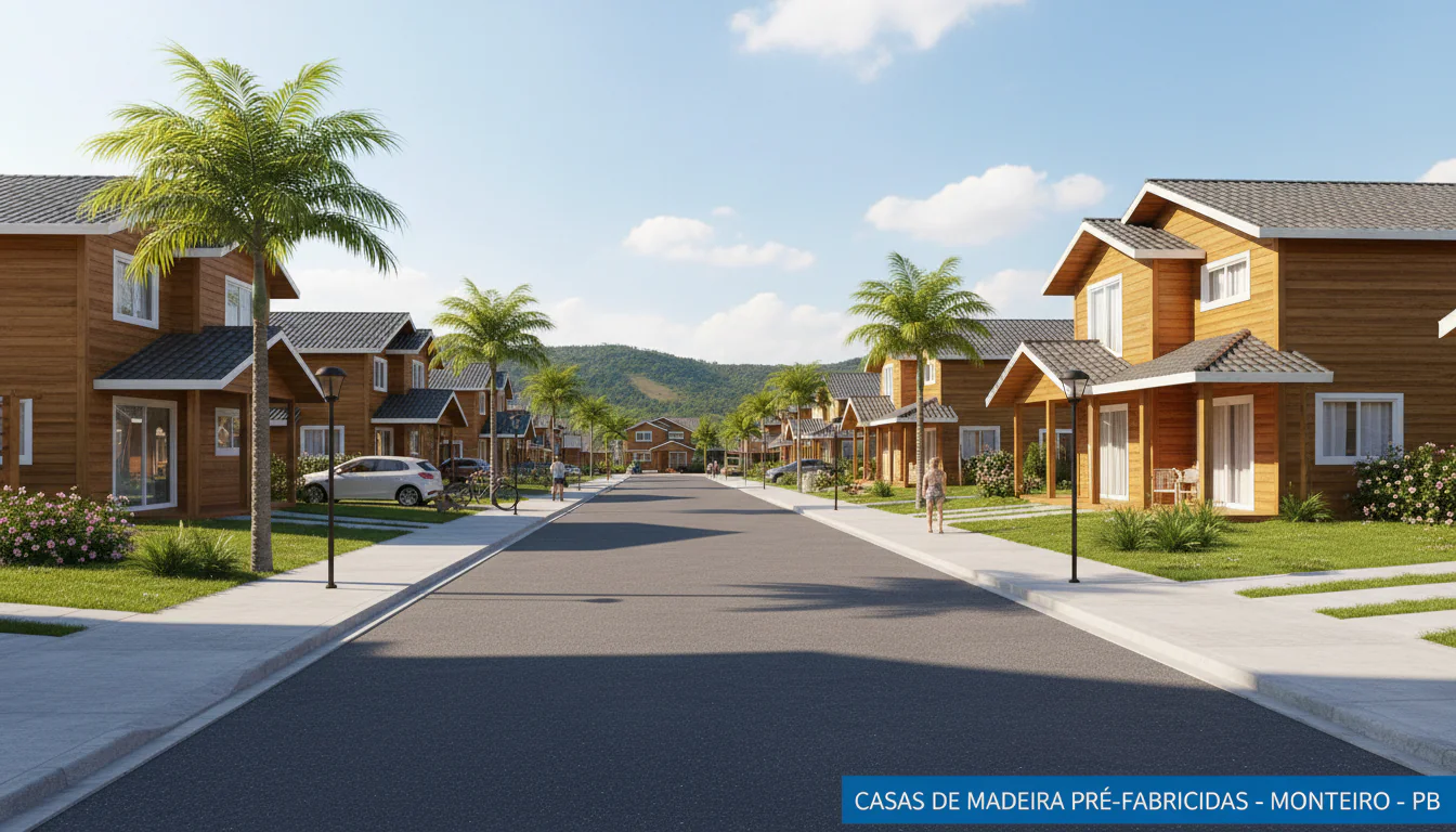 Casas de Madeira Pré-Fabricadas em Monteiro – PB