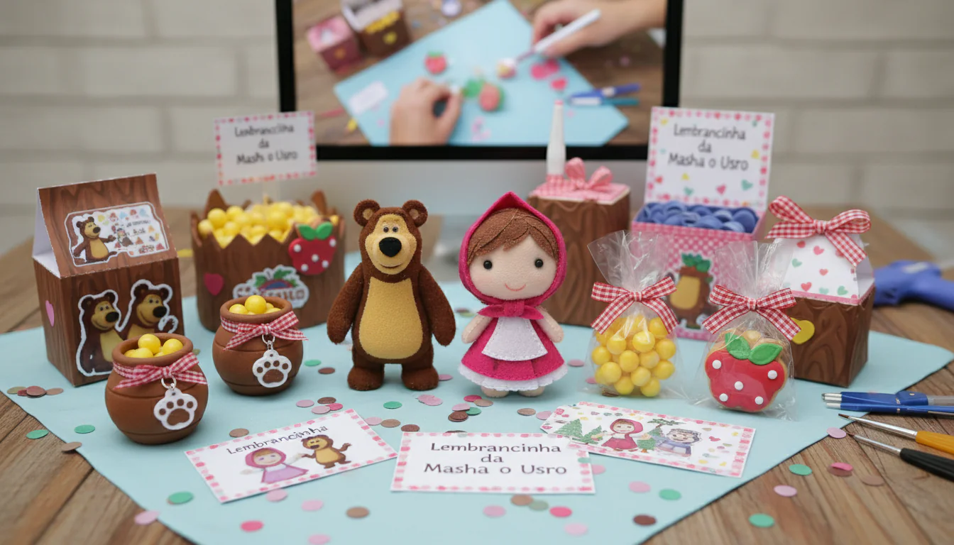 Lembrancinha Masha e o Urso: ideias e tutoriais Lembrancinha Masha e o Urso: ideias e tutoriais