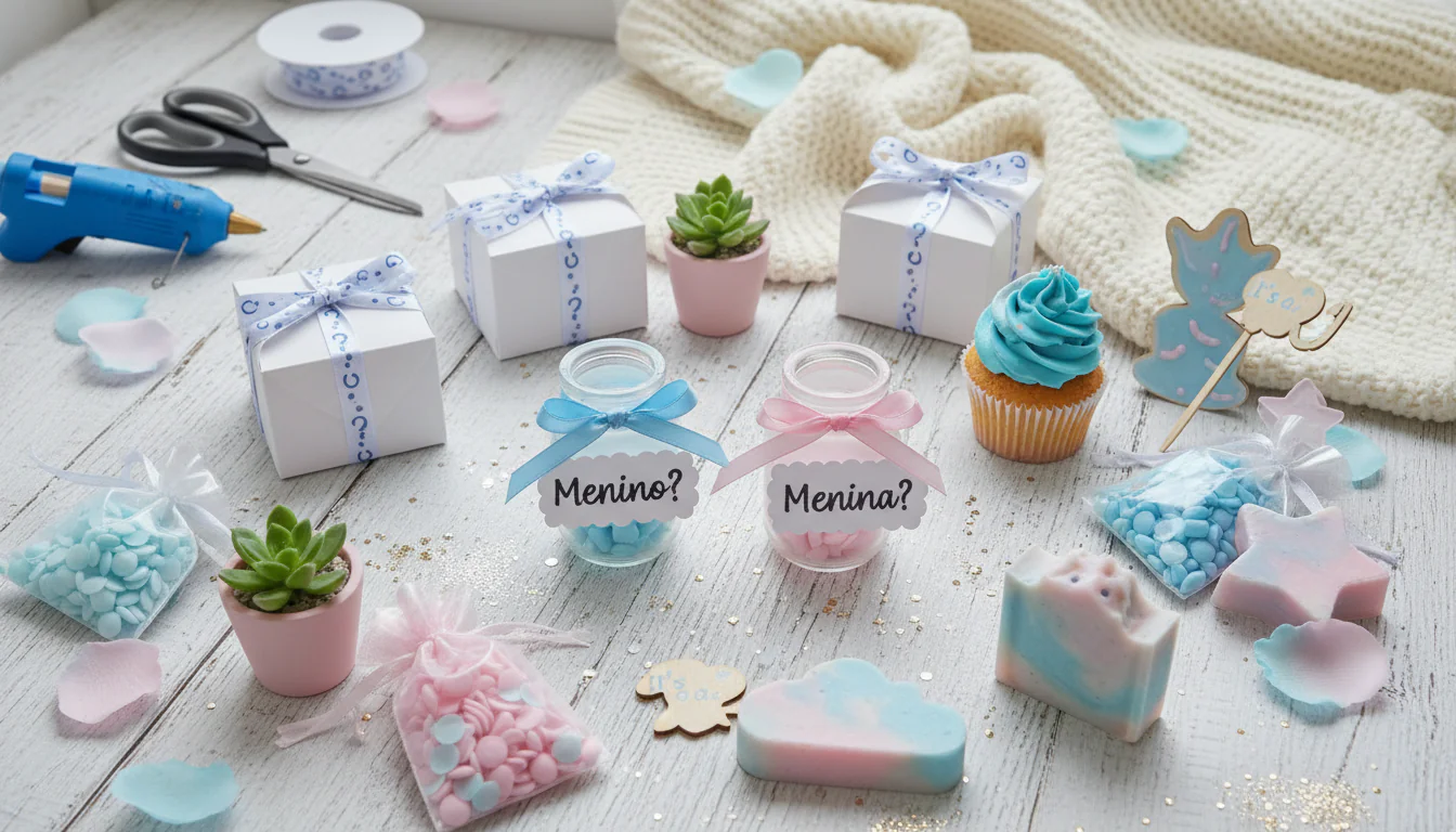 Lembrancinha para chá revelação: ideias e tutoriais Lembrancinha para chá revelação: ideias e tutoriais