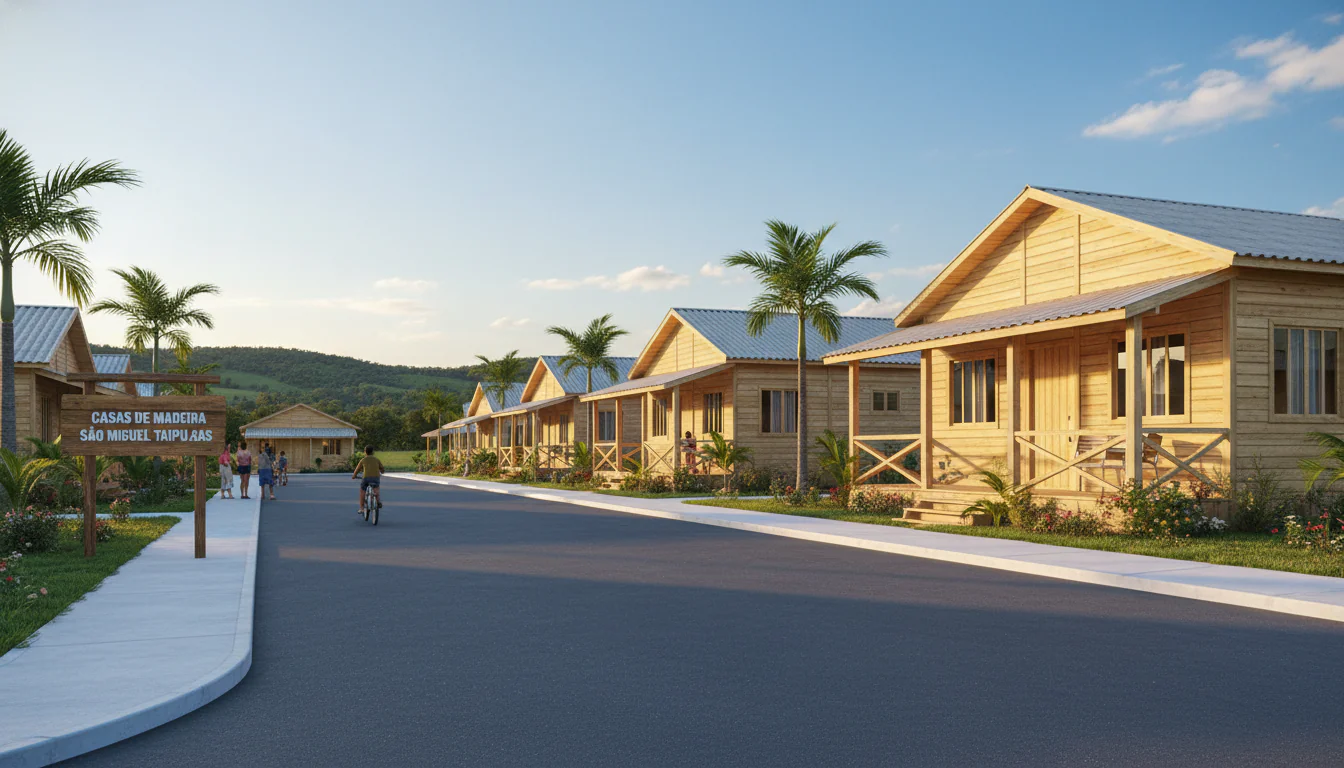 Casas de Madeira Pré-Fabricadas em São Miguel de Taipu – PB