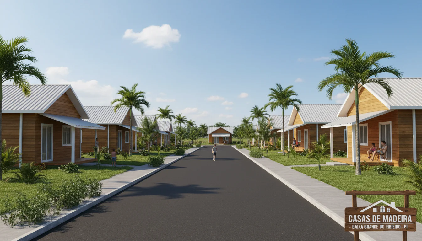 Casas de Madeira Pré-Fabricadas em Baixa Grande do Ribeiro – PI Casas de Madeira Pré-Fabricadas em Baixa Grande do Ribeiro – PI