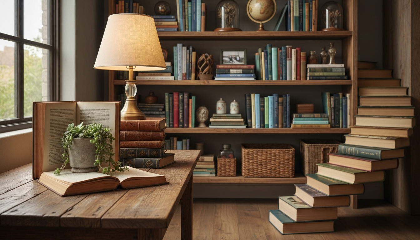 Maneiras criativas: de utilizar livros na decoração