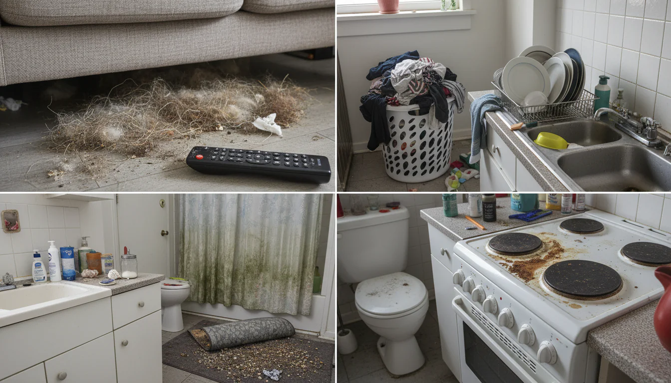 Locais que mais acumulam: sujeira na casa