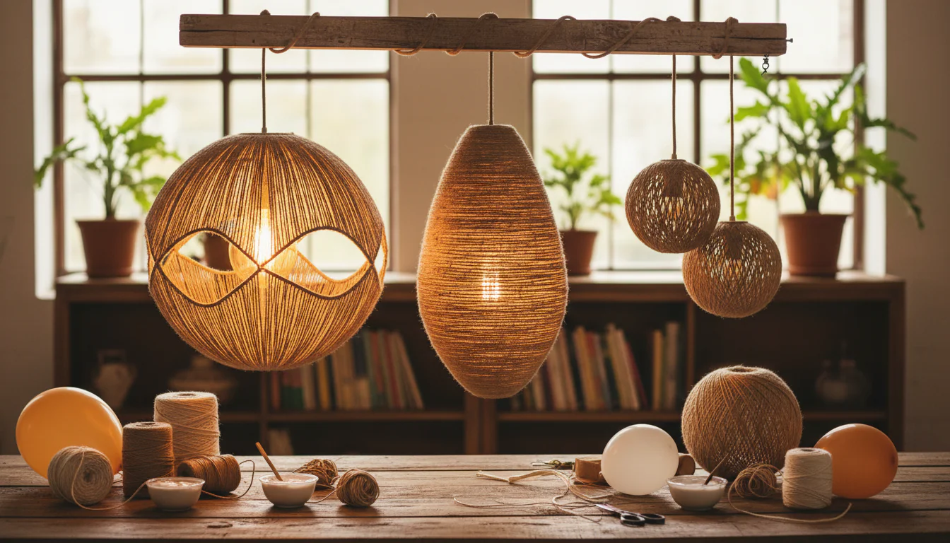 Luminária de barbante: ideias criativas e tutoriais