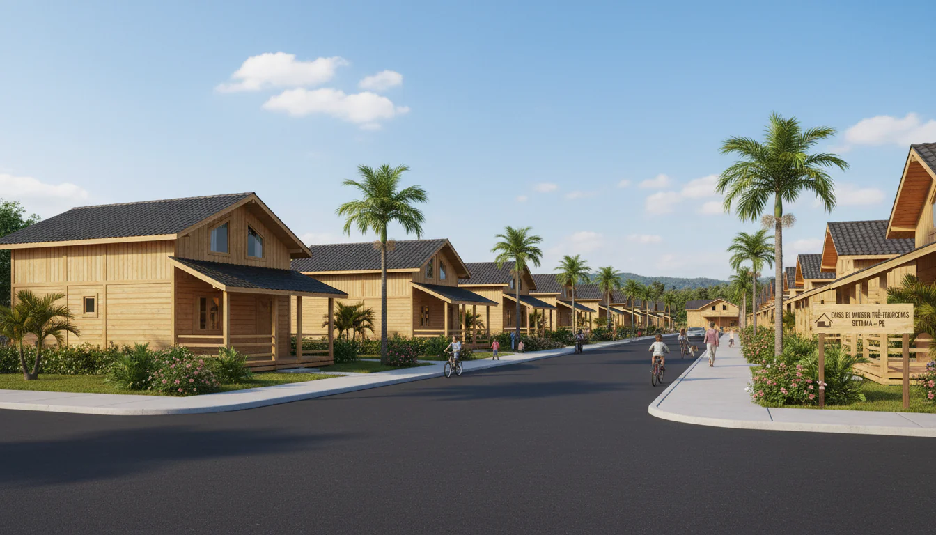 Casas de Madeira Pré-Fabricadas em Betânia – PE