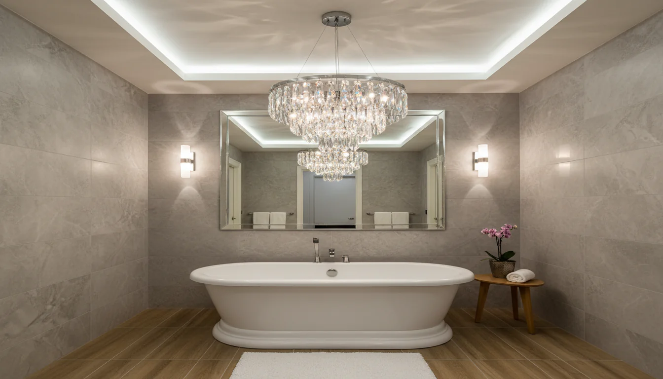 Lustre para banheiro: saiba como incluir peça