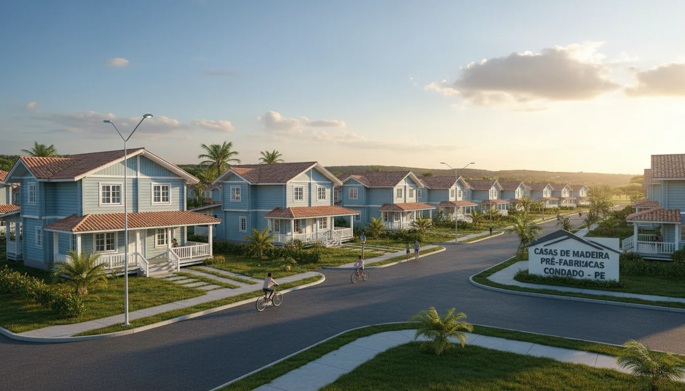 Casas de Madeira Pré-Fabricadas em Condado – PE Casas de Madeira Pré-Fabricadas em Condado – PE