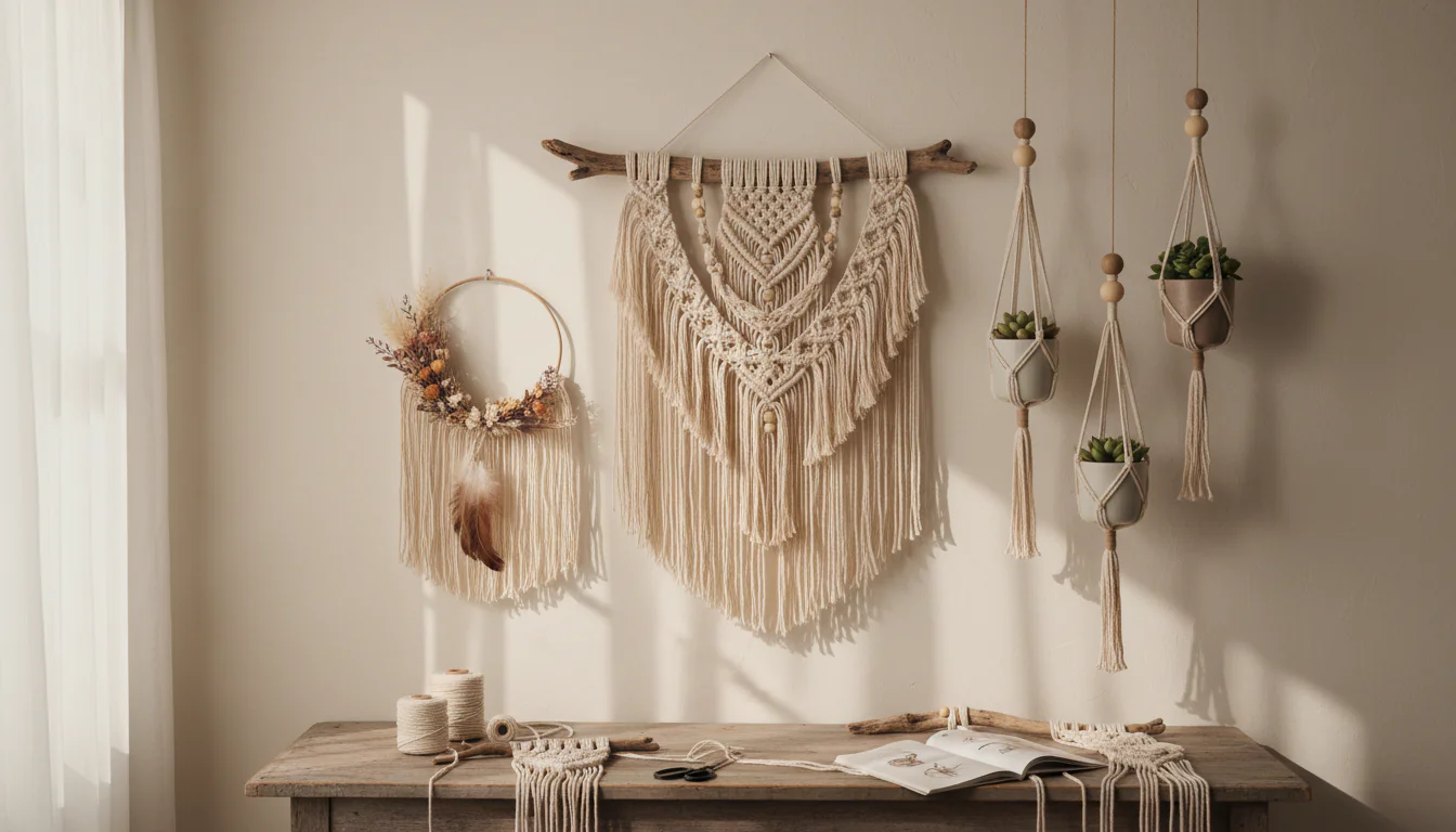 Macramê de parede: tutoriais e ideias para usar Macramê de parede: tutoriais e ideias para usar