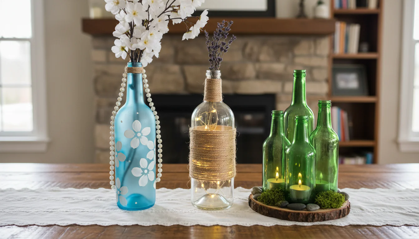 Enfeite de mesa com garrafa: ideias incríveis Enfeite de mesa com garrafa: ideias incríveis